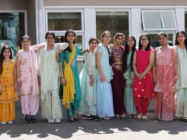 11 ATS students who are part of the Bhangra Dance Team